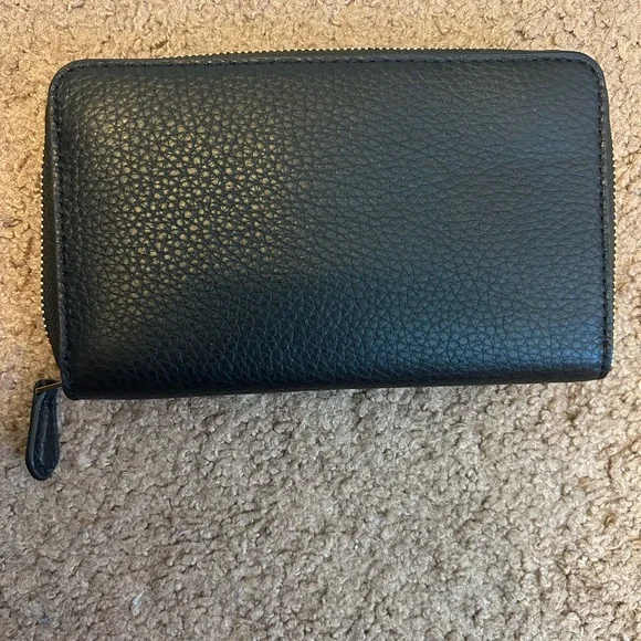 Coach Black Leather Zip Wallet - Picture 4 of 6